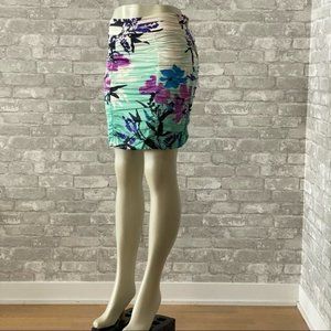 NWT Le Chateau Multicolour Floral Mini Skirt